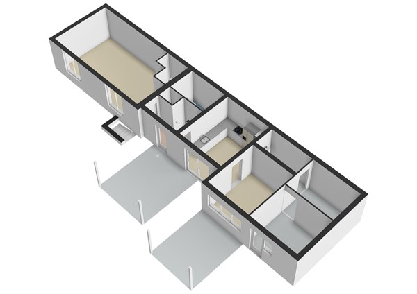 Plattegrond - IJsselstraat 26, 6413 VW Heerlen - IJsselstraat 26 Heerlen - Begane grond 3D.jpg